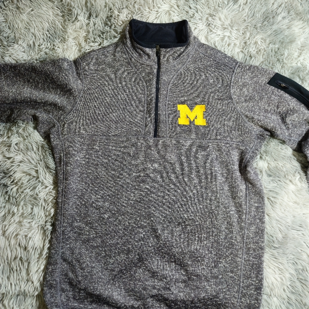 Michigan University Antigua College Mens Large Gray Branded Sweatshirt